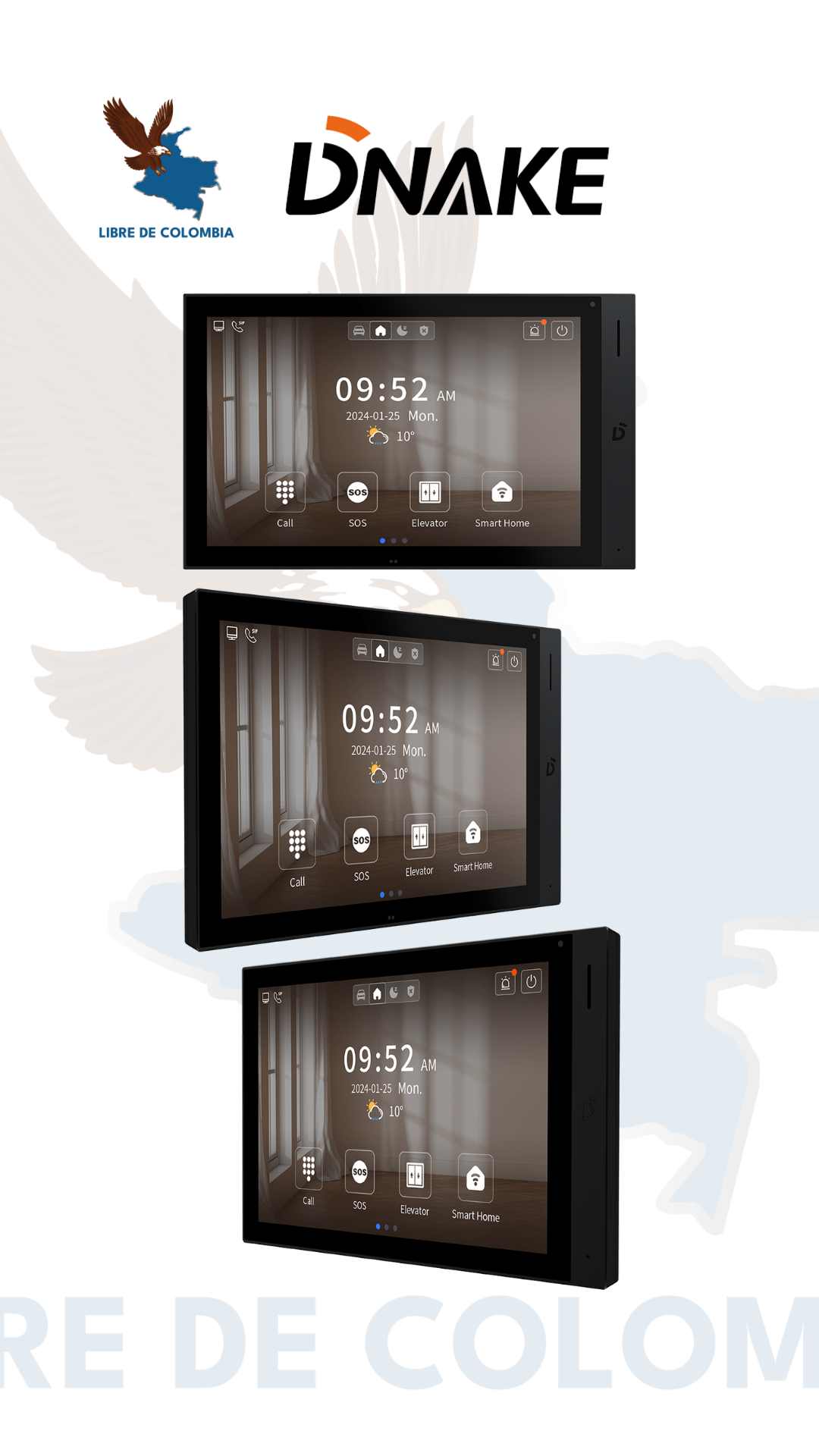 H618 Monitor de interior de Android 10 de 10.1 "